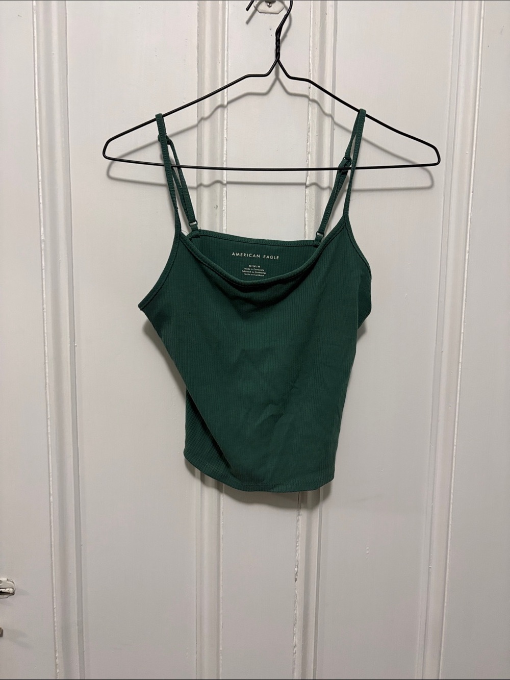 American Eagle Outfitters Dark Green Ribbed Cami